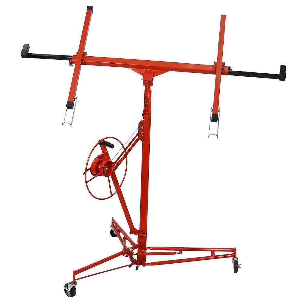 Runesay Drywall Lift Panel 13 ft. Lift Drywall Panel Hoist Jack Lifter in Red CON-CRET-5