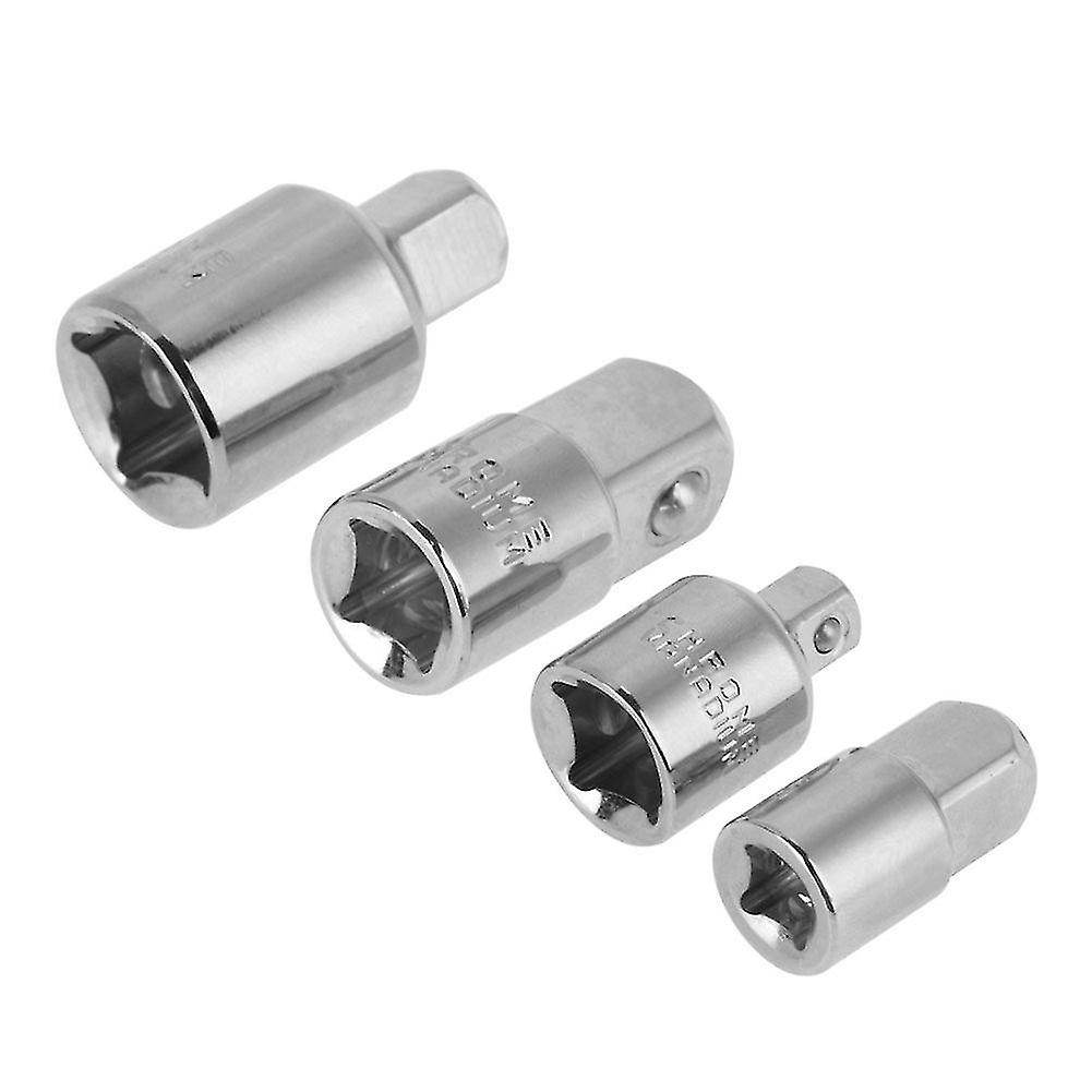 4pcs Socket Adapter Wrench Vanadium Steel (silver)