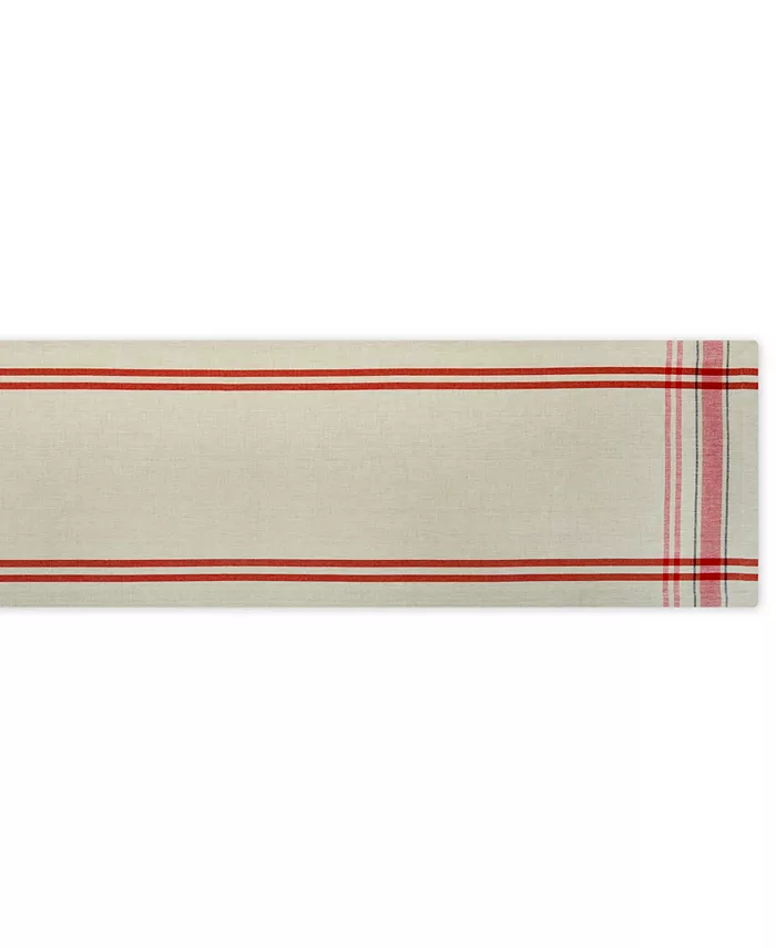 Design Imports Chambray French Stripe Table Runner 14 x 108