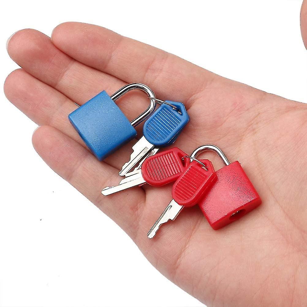 4pcs Luggage Lock， 4-color Mini Padlock Small Lock With Key， Used For School Bag Backpack， School