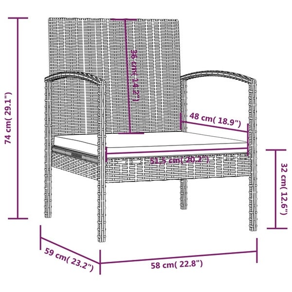 16 Piece Patio Lounge Set with Cushions Poly Rattan Black