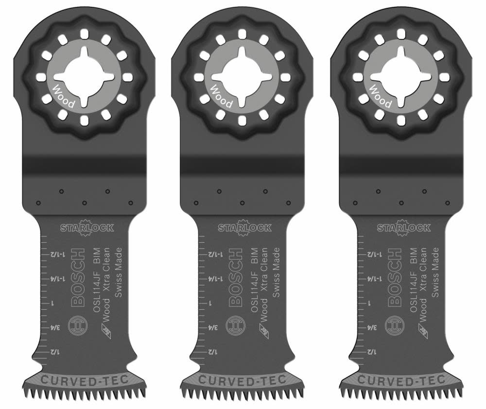 Bosch 1-1/4 In. Starlock Oscillating Multi Tool Bi-Metal Xtra-clean Plunge Cut Blade 3 pk. OSL114JF-3 from Bosch