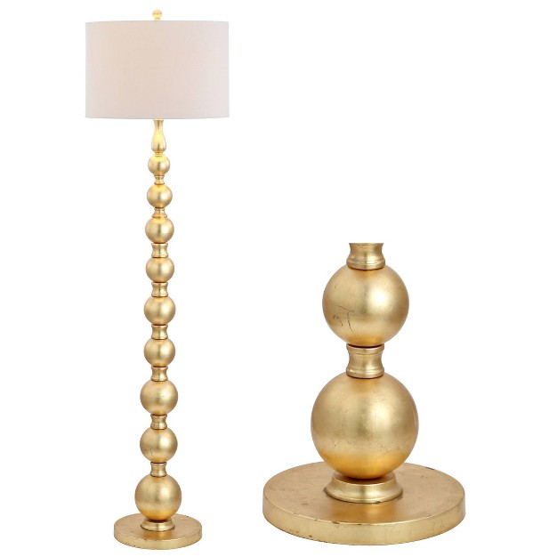 Metal Adriana Floor Lamp includes Led Light Bulb Gold Jonathan Y