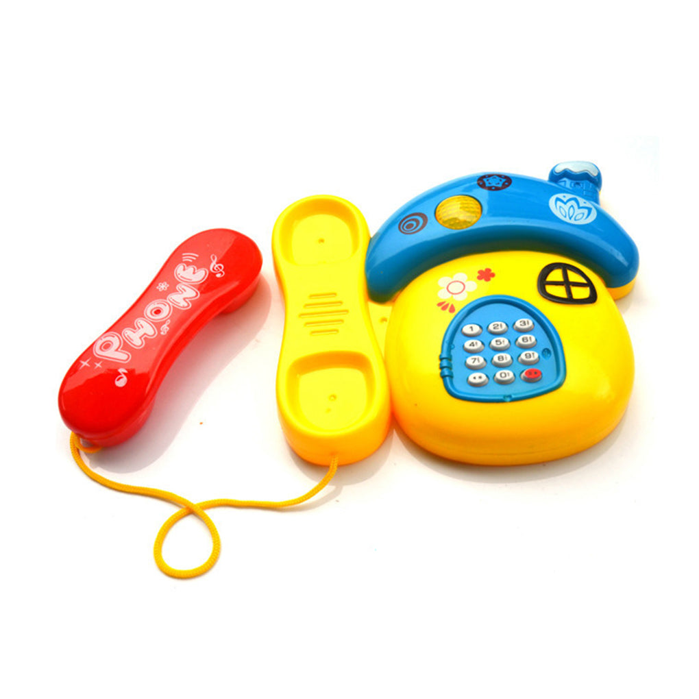 Children Kids Toy Telephone Mini Colorful Electric Music Telephone Sounds Toys Gift Random Color