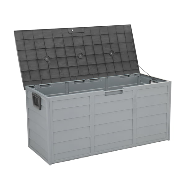 75 Gallon Outdoor Plastic Storage Deck Box for Garden Patio All Weather Resin Storage