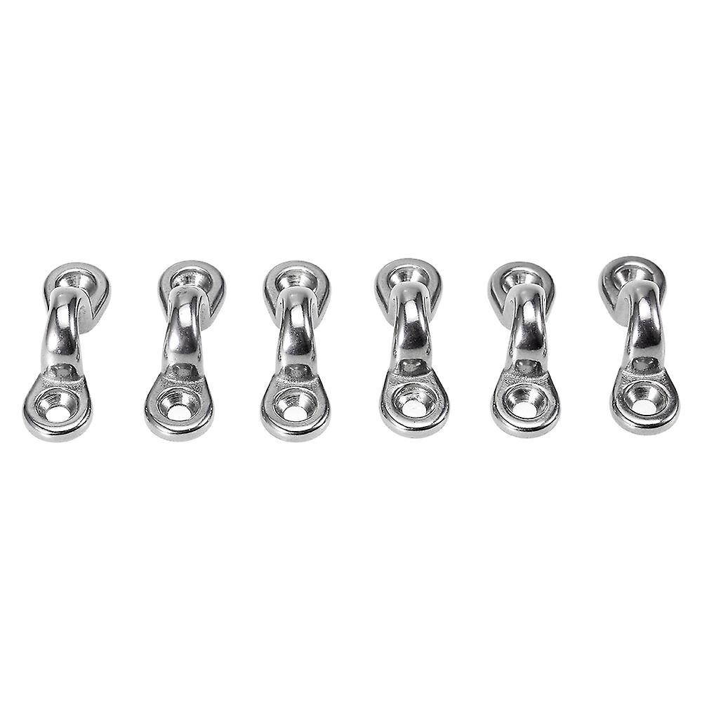 6pcs Kayak Pad Eyes Stainless Steel Tie Down Deck Loops Shock Cord Fastening Gear Replacement Kit