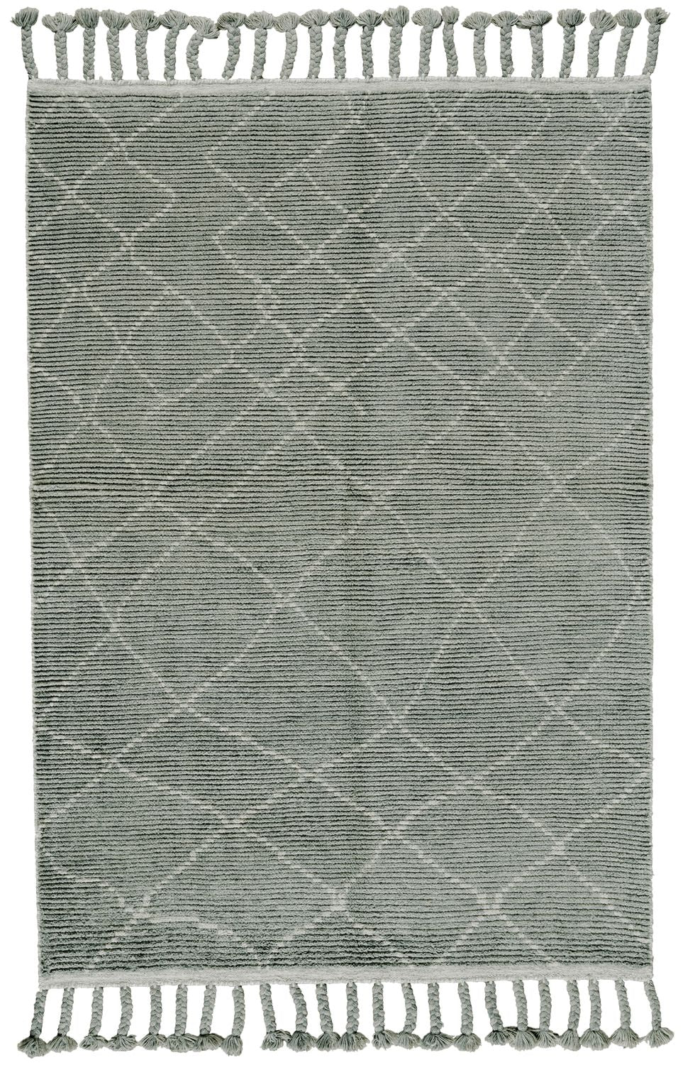 Vail Hand Knotted Green and Gray Rug by BD Fine