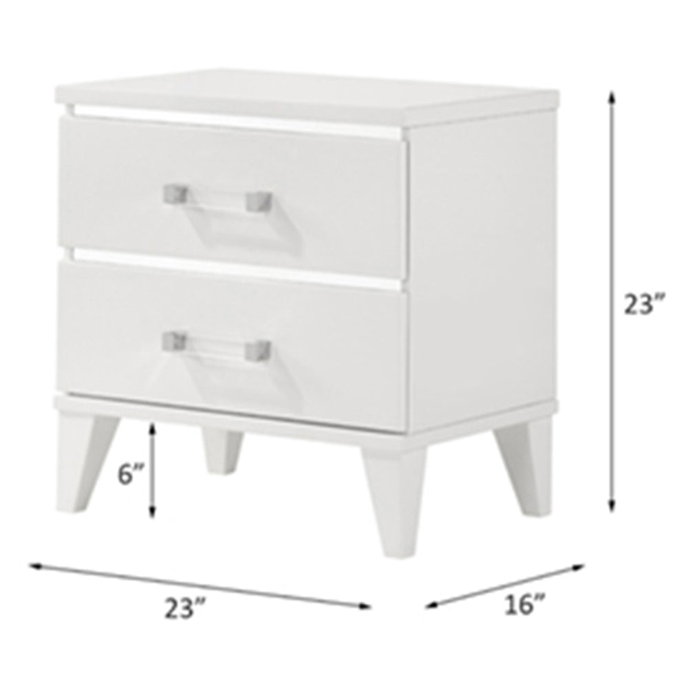 ACME Chelsie Nightstand in White