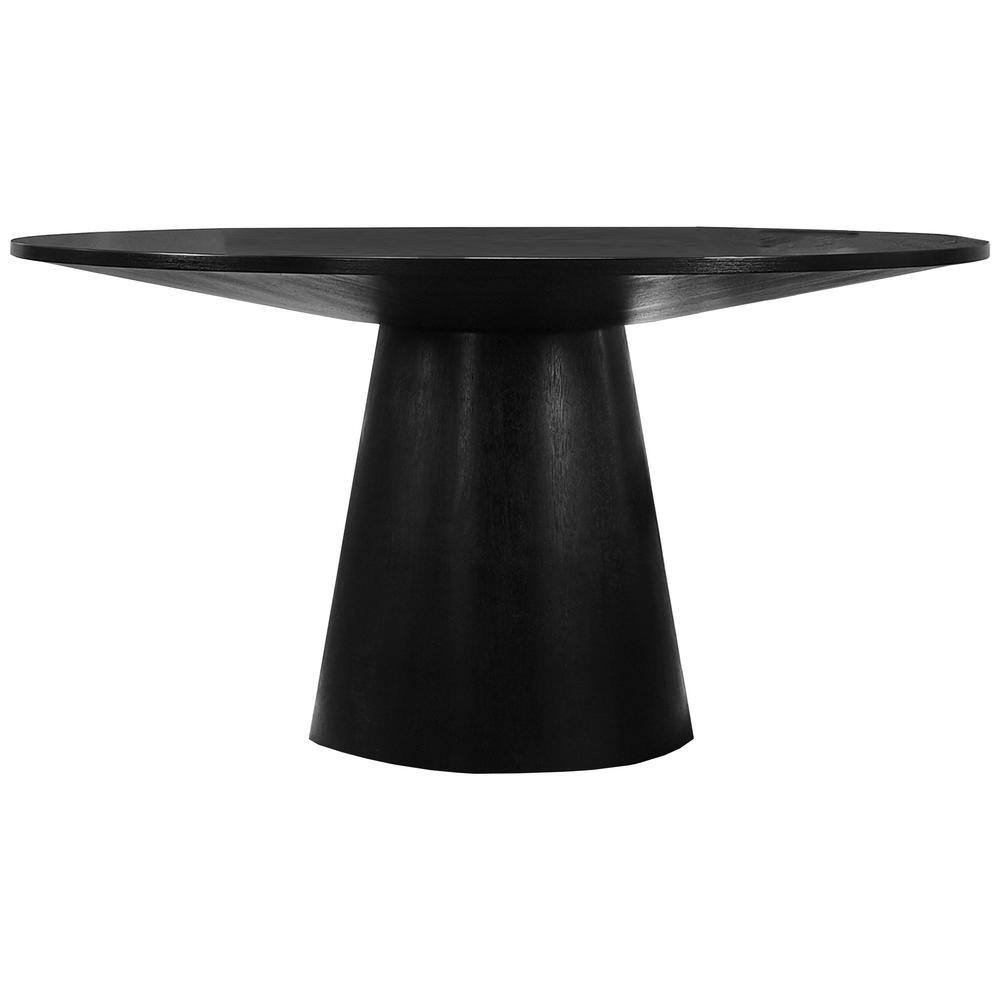 Best Master Furniture Terra 59 in. L Ebony Black Round Dining Table TERRAT