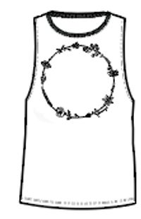 Daisy Chain Recycled Cotton Vest - White