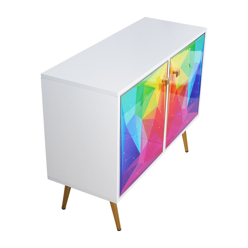 Modern Colorful 2 Door Wood Sideboards Console Table