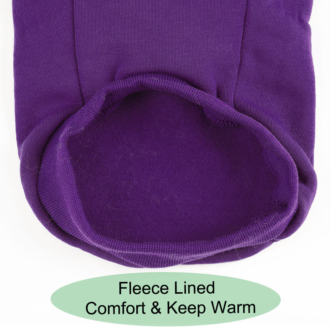 Warm Hooded Dog Sweatshirt Hooded Pet Winter Clothes Coat Purple S