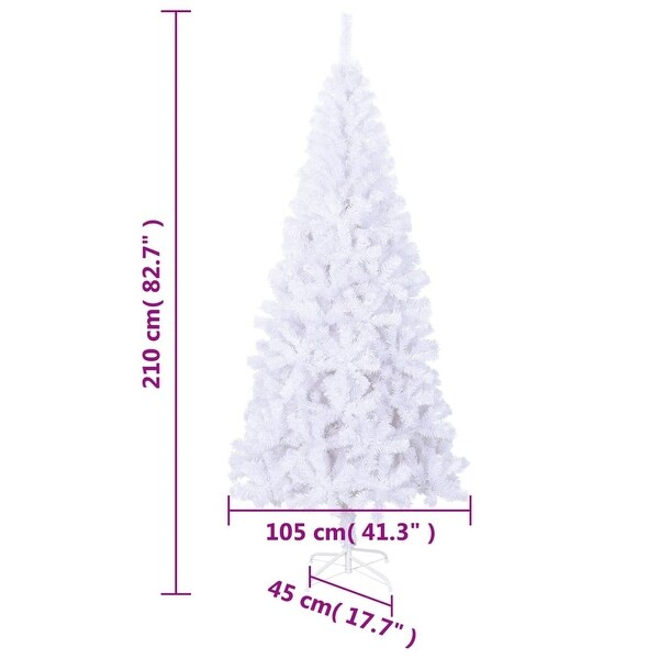 vidaXL Artificial Christmas Tree with Steel Stand 7 ft 910 Branches