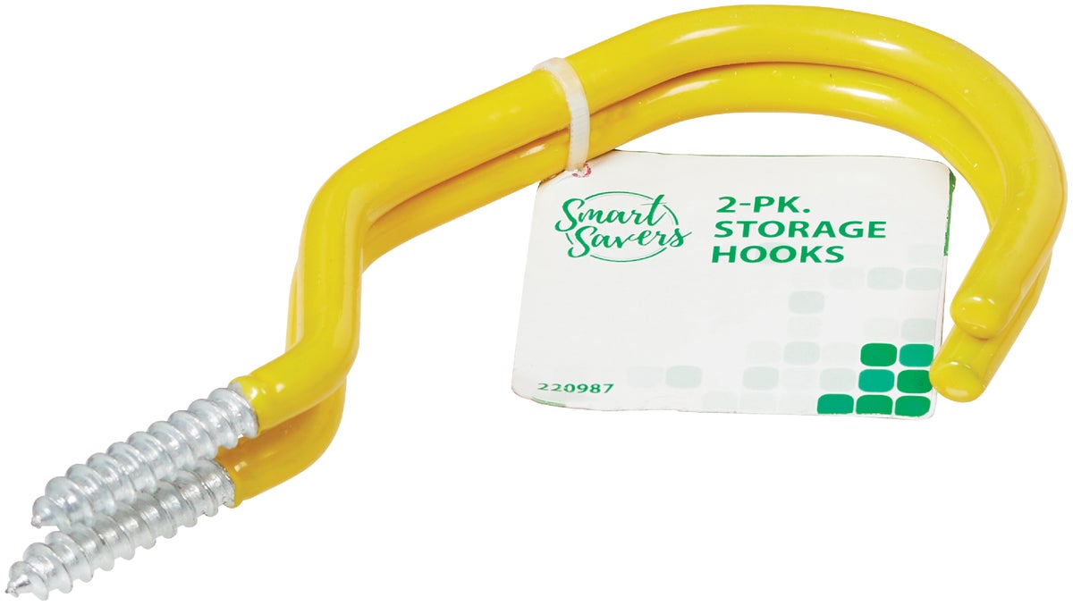 Smart Savers Large Storage Hook Yellow (Pack of 12)