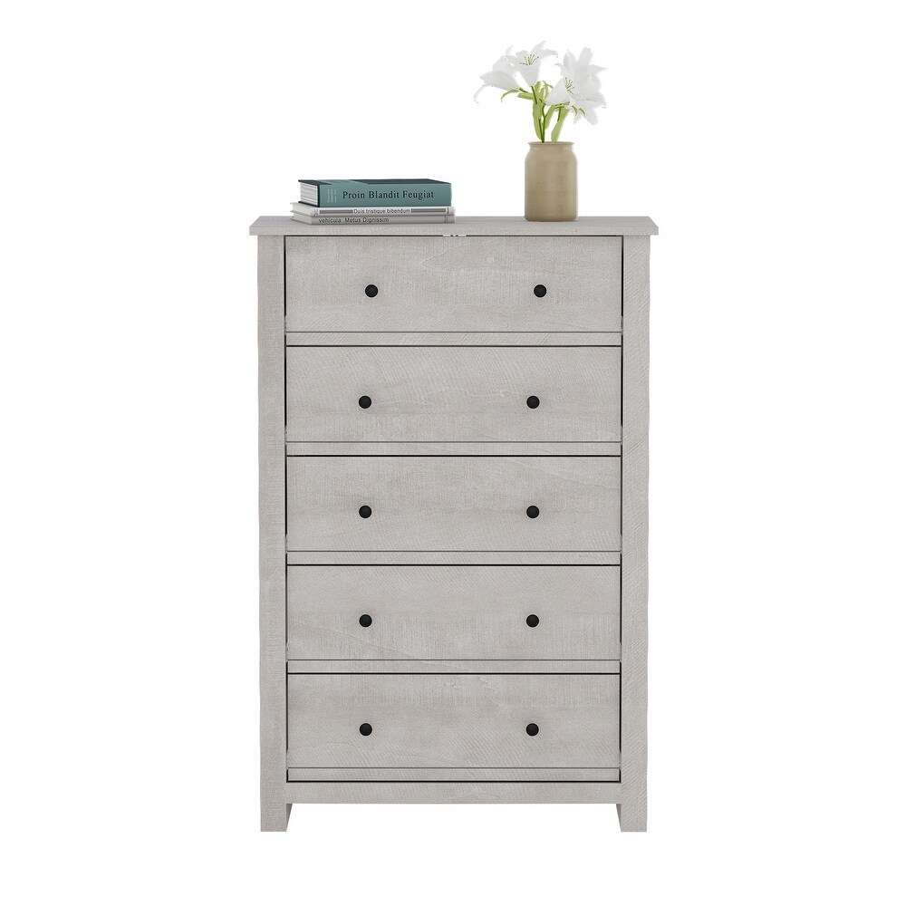 Genoa 5 Drawer Chest of Drawer (46.2 in. H x 17.1 in. W x 30.4 in. D)