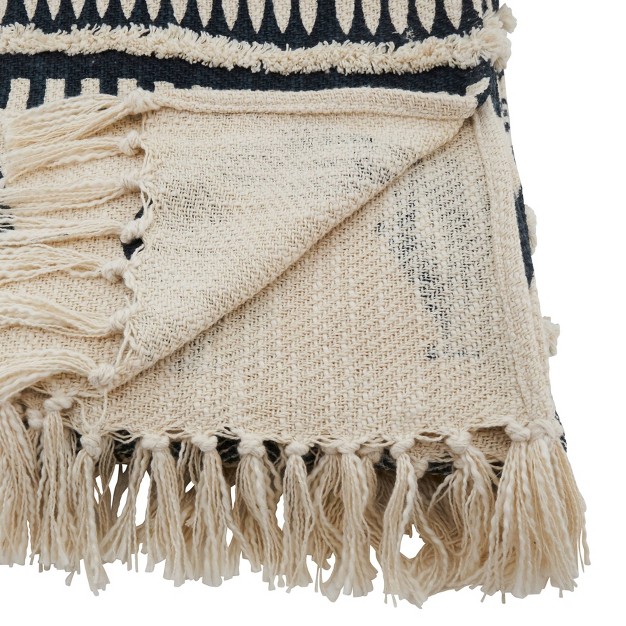 Printed And Embellished Throw Blanket Saro Lifestyle