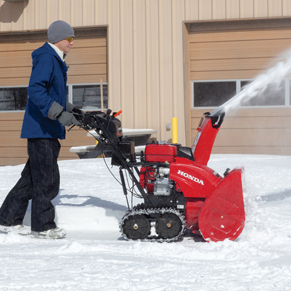 9HP 28In Two Stage Track Drive Snow Blower ;