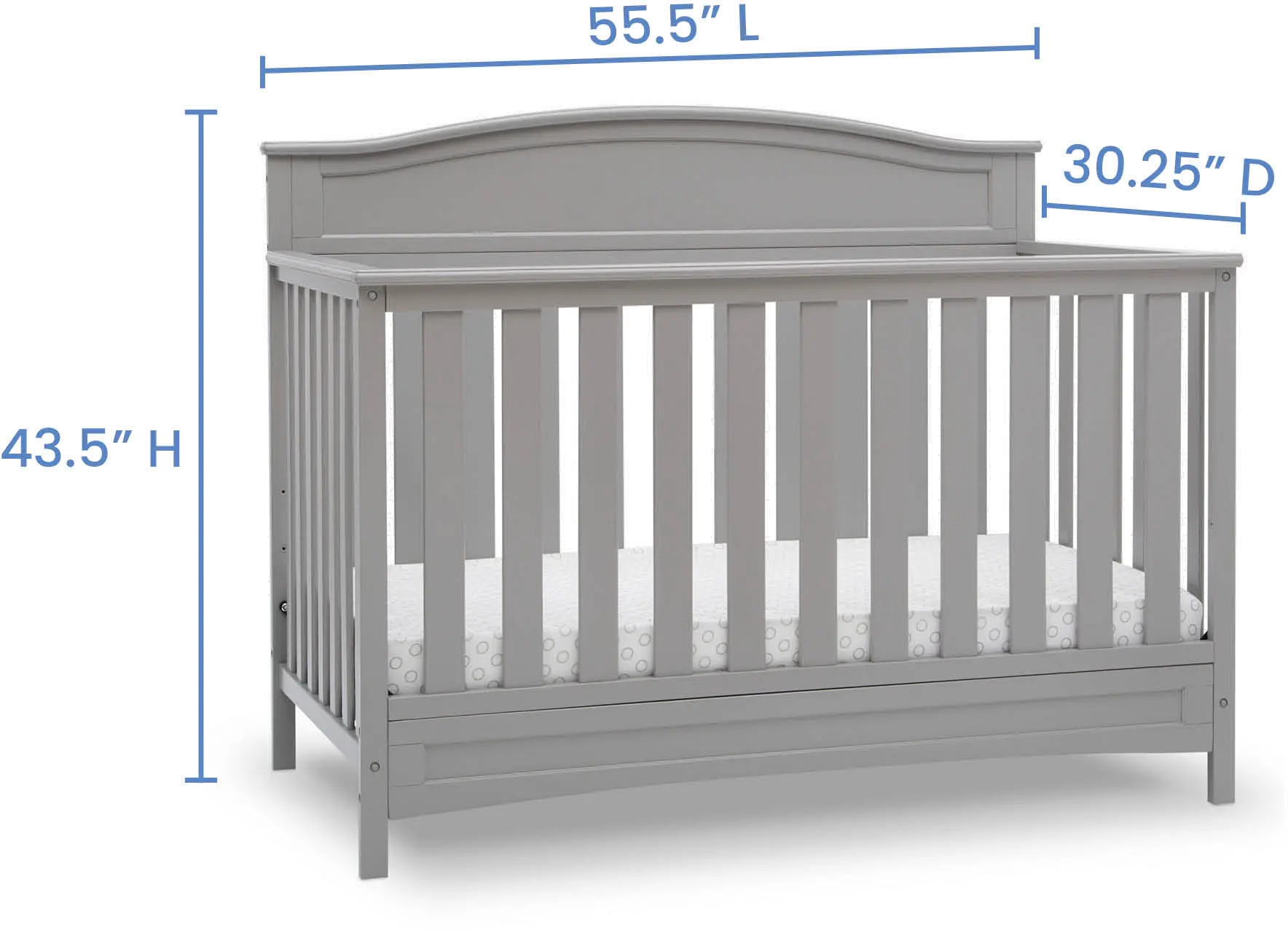 Emery Gray 4-in-1 Convertible Crib