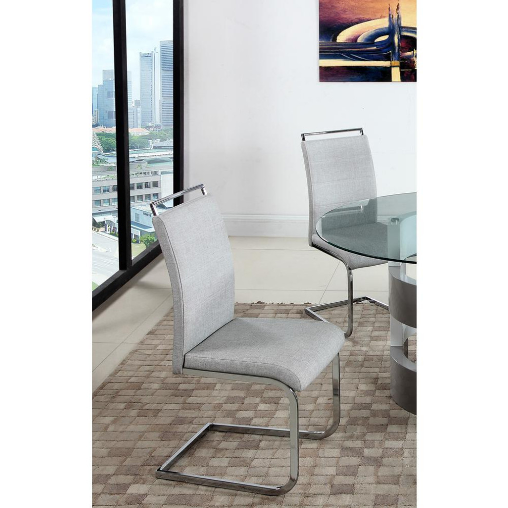 Handle Back Cantilever Side Chair    Set Of 4  Gray   Contemporary   Dining Chairs   by BisonOffice  Houzz