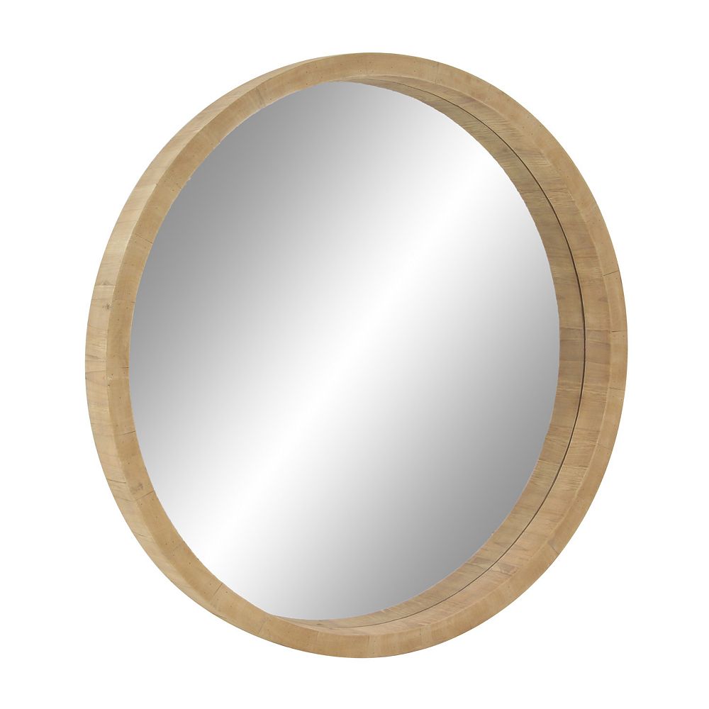 Stella and Eve Brown Wood Wall Mirror