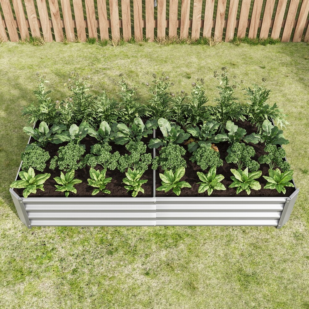 Metal Raised Rectangle Planter Beds for Plants  Metal Oval Raised Garden Bed Planter