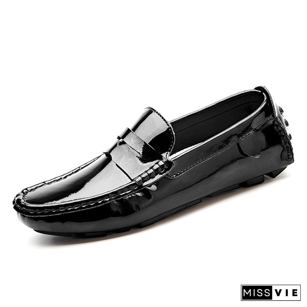 Big Size Men Leather Shoes Slip On Men Loafers Fashion Casual Men Shoes Male Flats Shoes