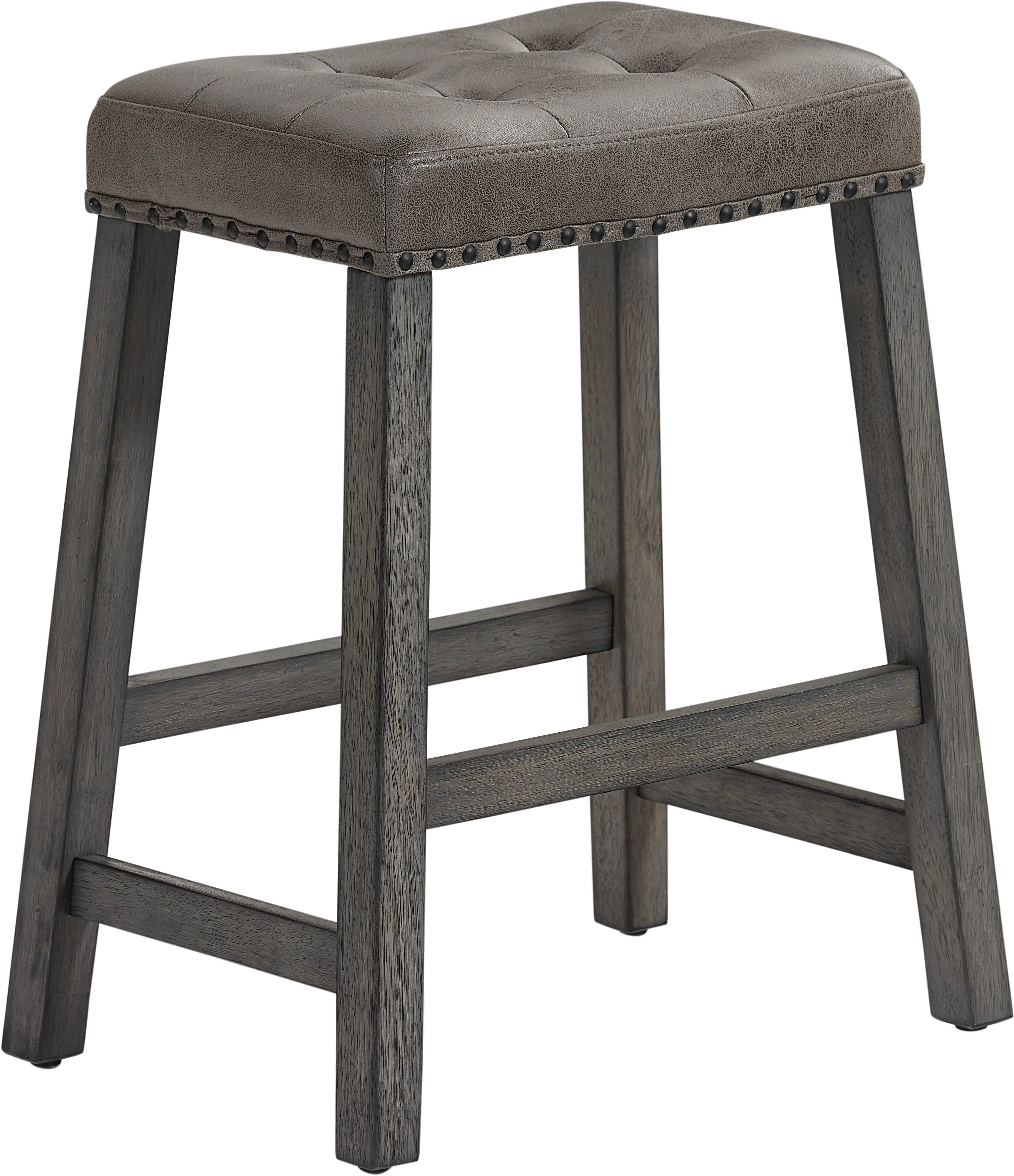 Fiji Gray Upholstered Counter Height Stool， Set of 2