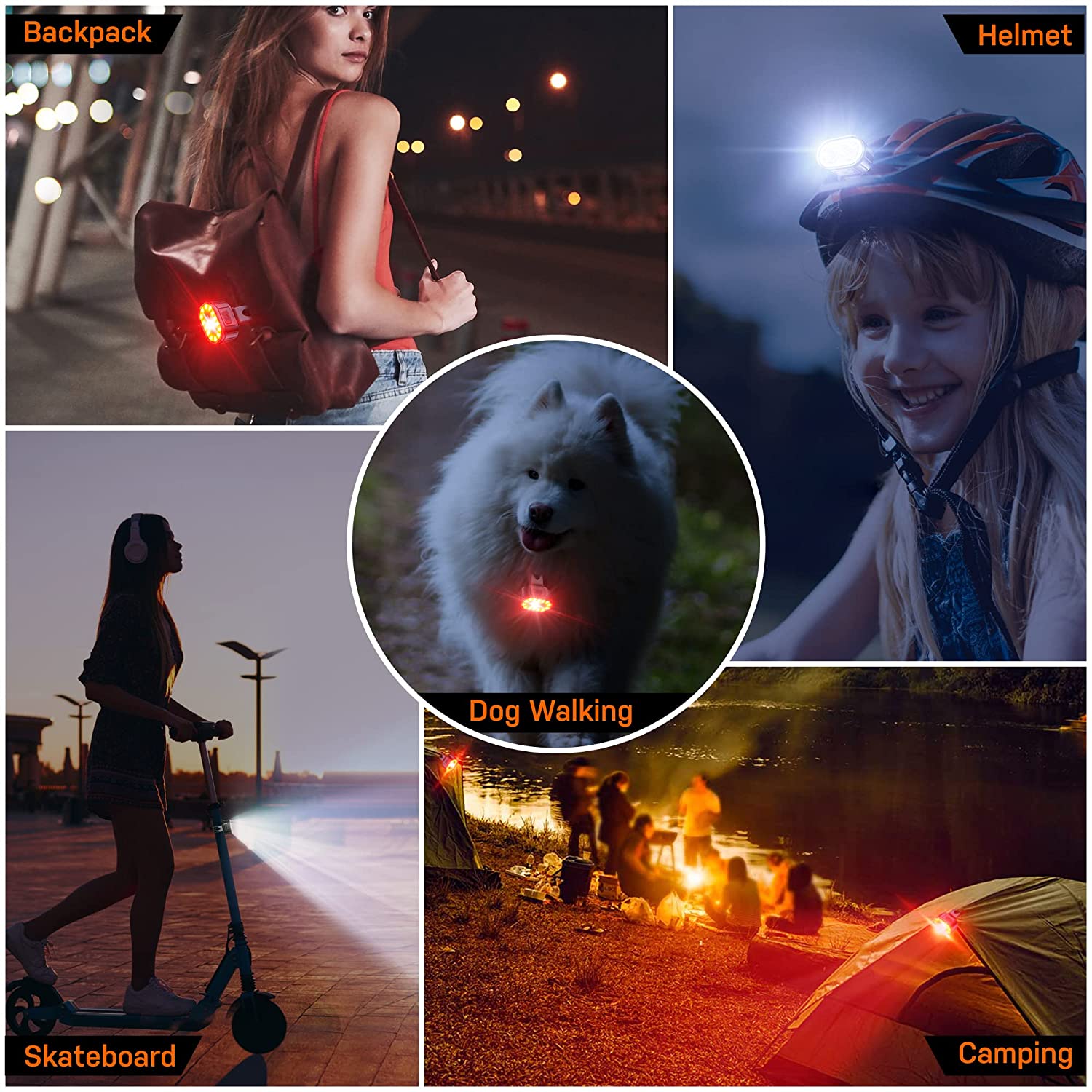 Bike Lights Set，Front and Back LED Bicycle Lights，USB Rechargeable，IPX5 Waterproof，headlight and Taillight for Night Riding Safety