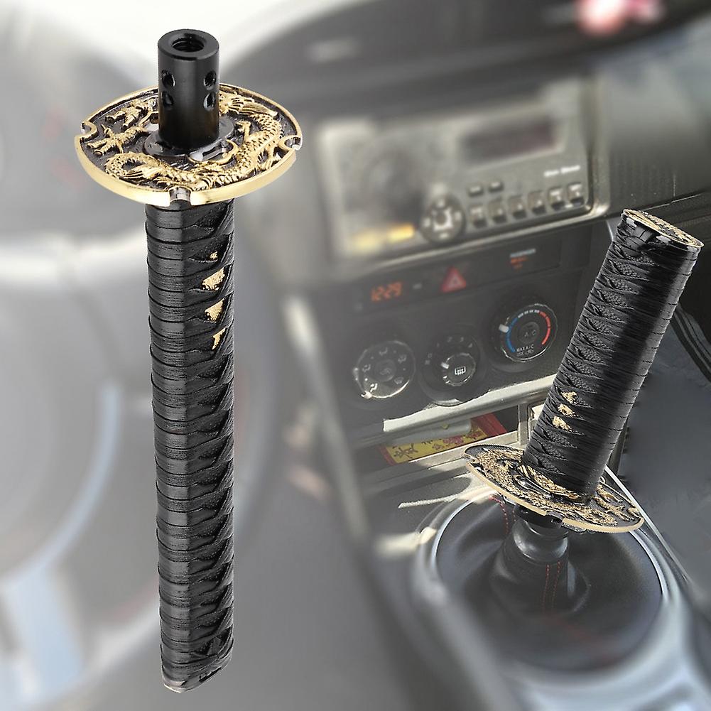 Car Samurai Style Automatic Gear Shift Knob Shifter 26cm (outside Black Inside Black)