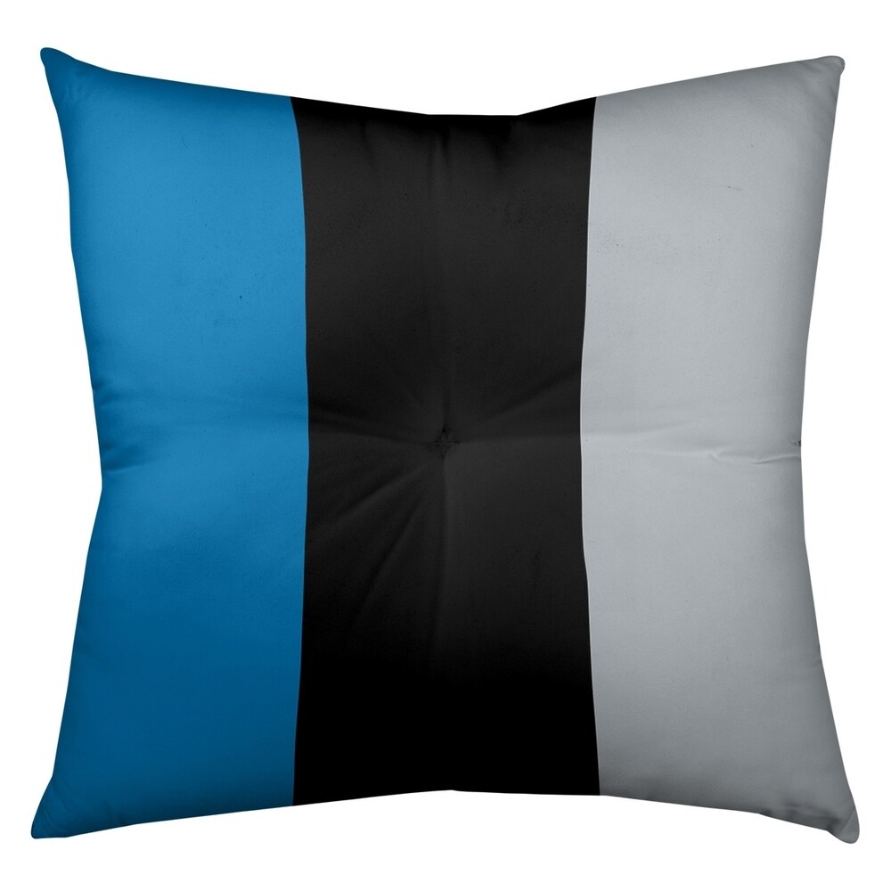 Detroit Detroit Football Stripes Floor Pillow   Square Tufted