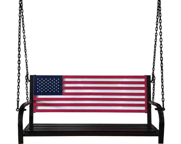 Backyard Expressions American Flag Porch Swing