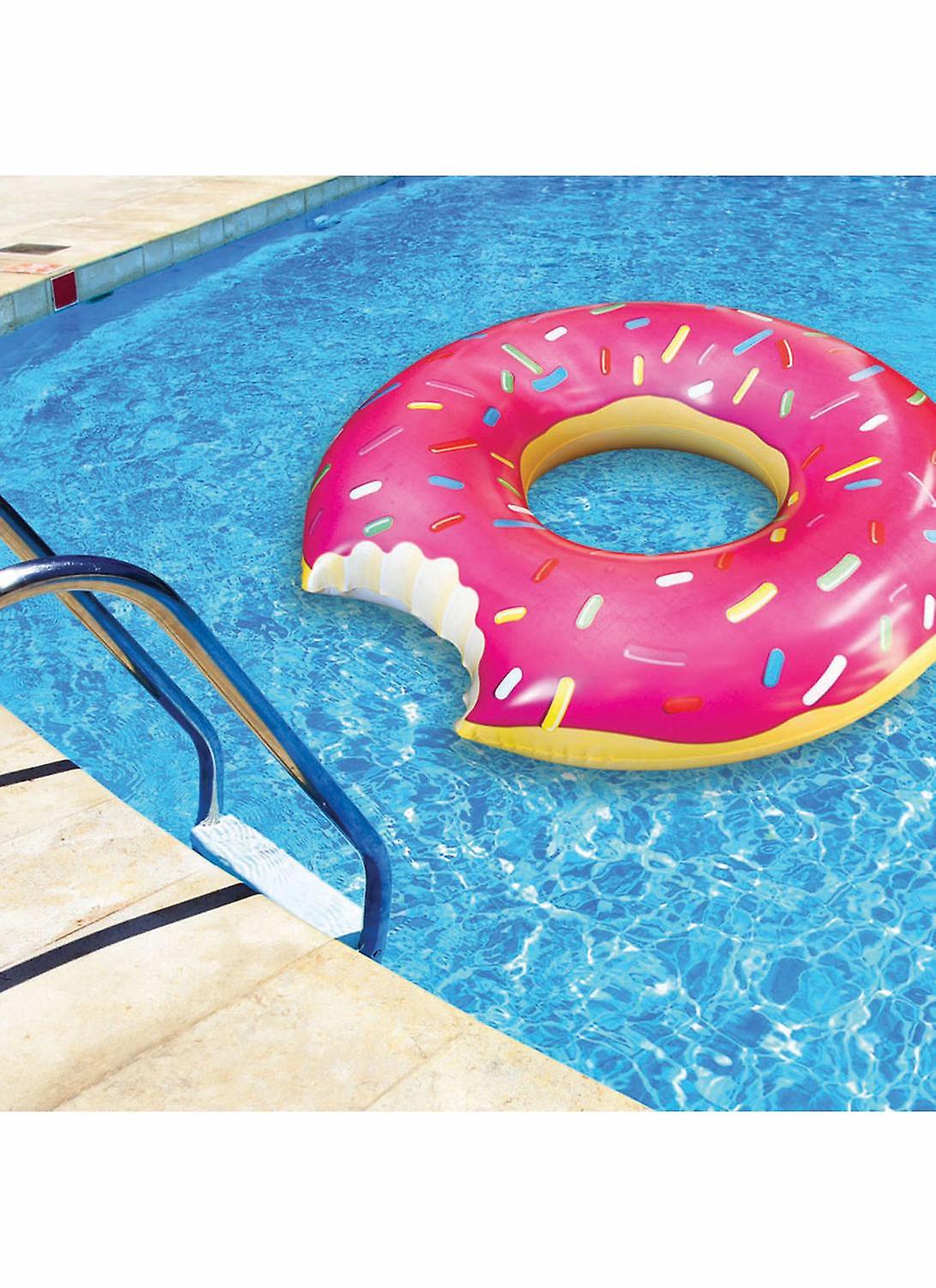 Bigmouth Inflatable Floating Lounge Badring Doughnut Donut PINK 120cm