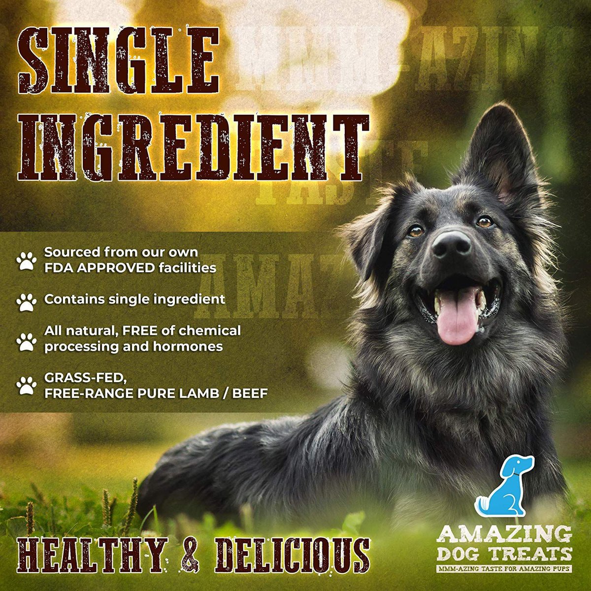 Amazing Dog Treats Beef Esophagus Stick Jerky Dog Treats， 15 count