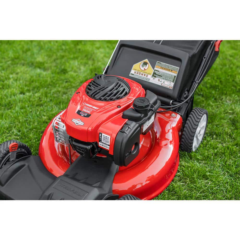 TroyBilt 21in 140cc Briggs and Stratton Self Propelled Gas Lawn Mower with Mulching Kit Included