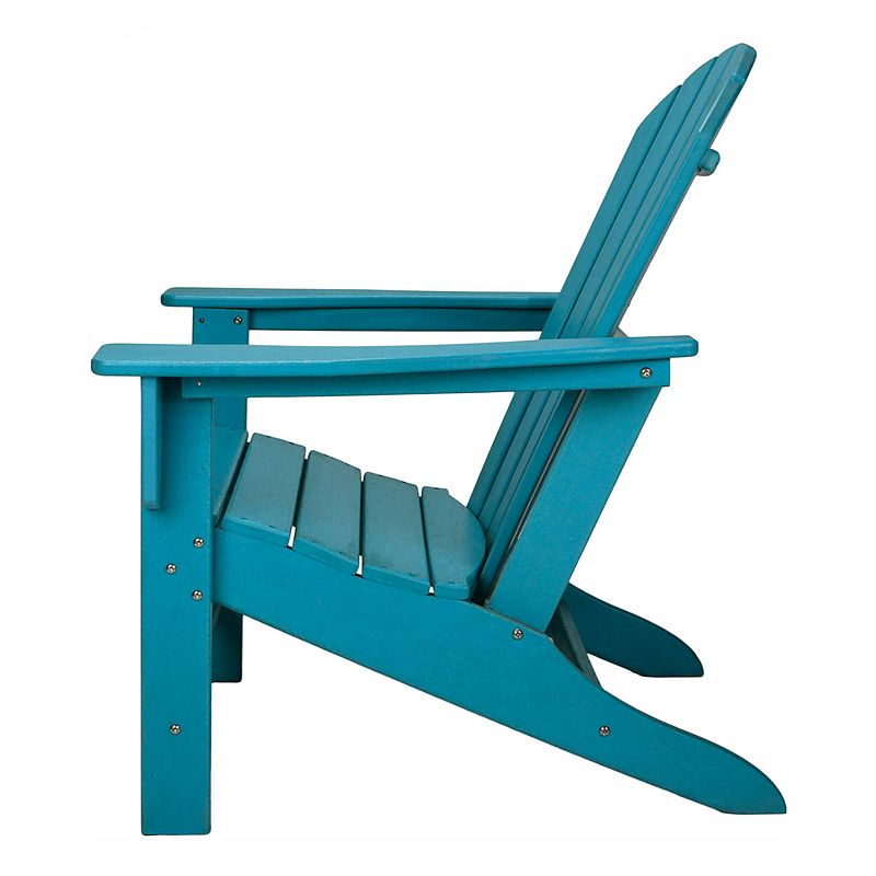 Leisure Classics UV Protected Indoor Outdoor Adirondack Patio Chair， Turquoise