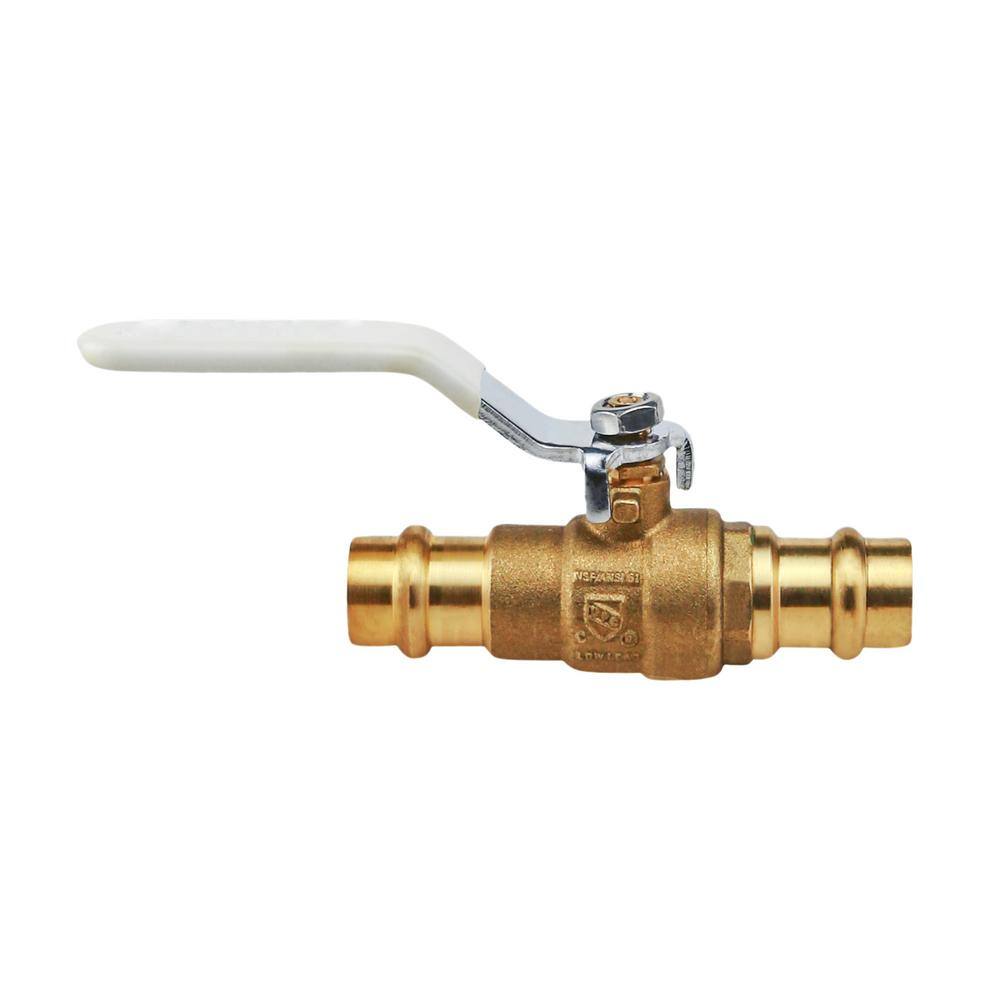 The Plumber's Choice 34 in. Press Brass Ball Valve (Pack of 5) VLV932034-5