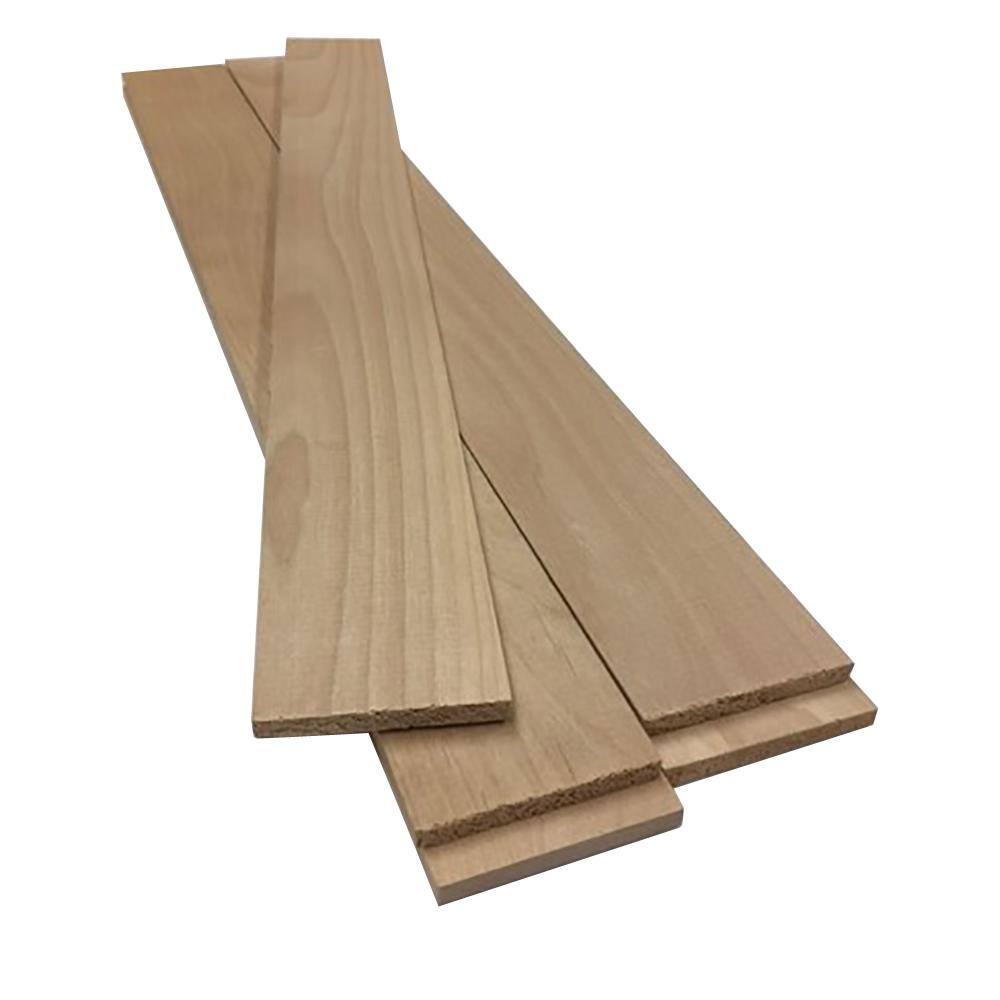 Swaner Hardwood 14 in. x 3 in. x 2 ft. Alder Hobby (5-Pack) OL606891