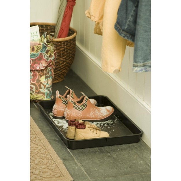 Gardeners Supply Company Entrance Boot Tray Multi purpose All Weather Waterproof Indoor And Outdoor Shoes Mat Made With 100 Durable Recycled