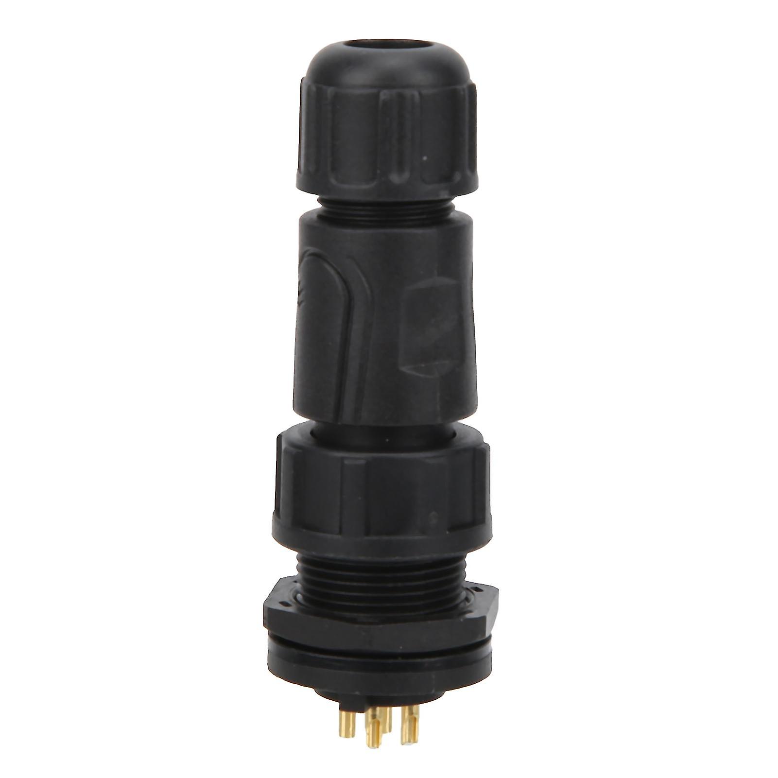 Waterproof Cable Connector 4‑Pin Thread Locking Electrical Wire Accessories 10A 125V