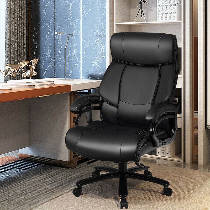 Big and Tall 400lb PU Leather Massage Office Chair-Black