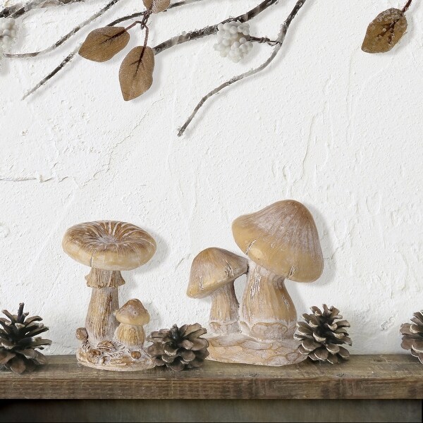 4.55 Resin Woodland Mushroom Set of 2