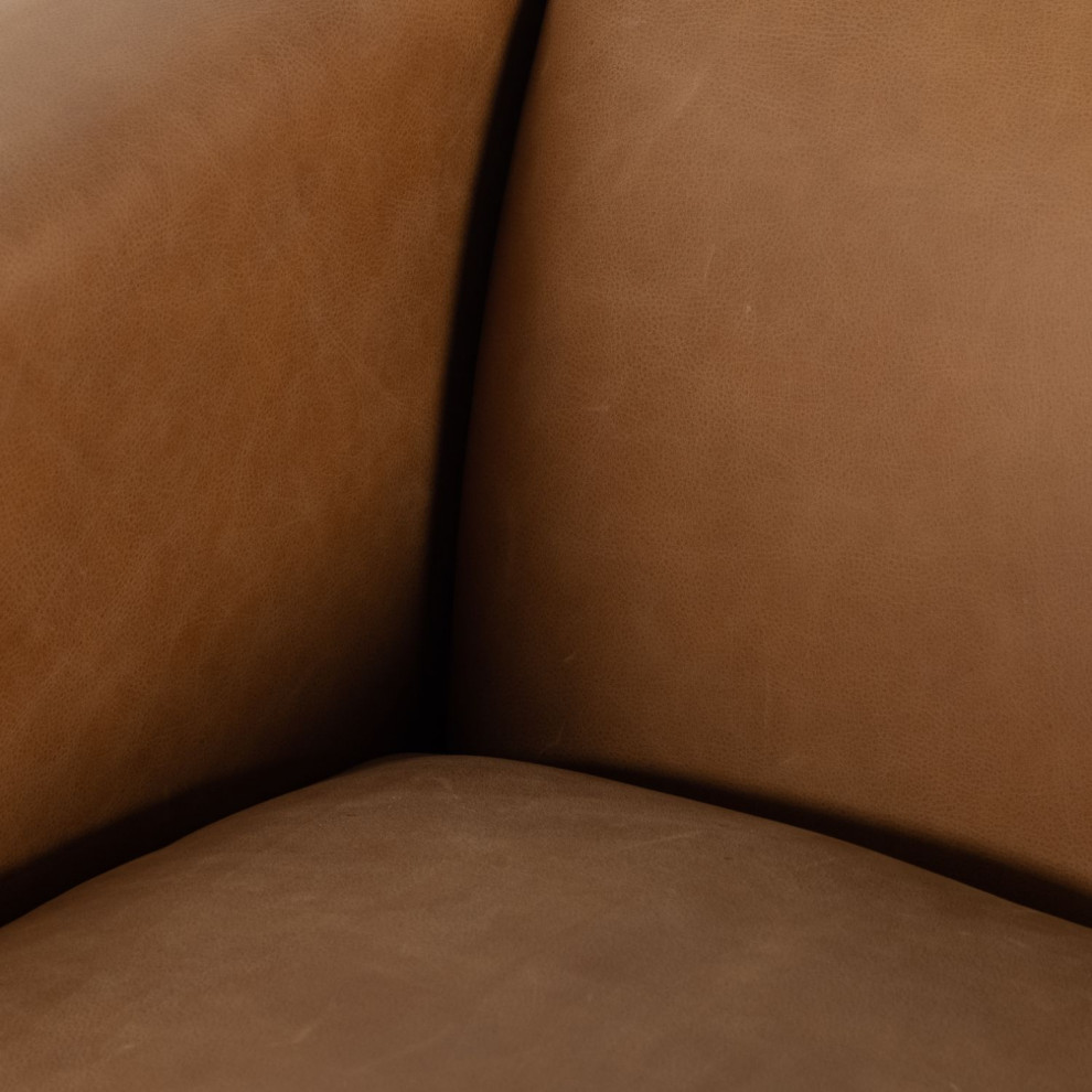 Cairo Palermo Cognac Leather Chair   Transitional   Armchairs And Accent Chairs   by Four Hands  Houzz