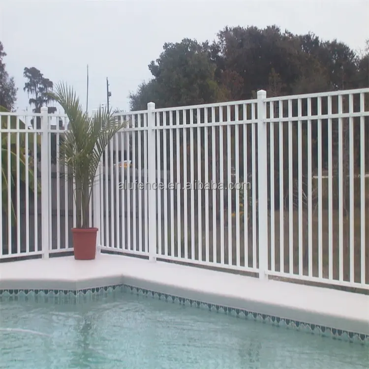 Factory Supply Powder Coated  Flat Top Aluminum Pool Fence