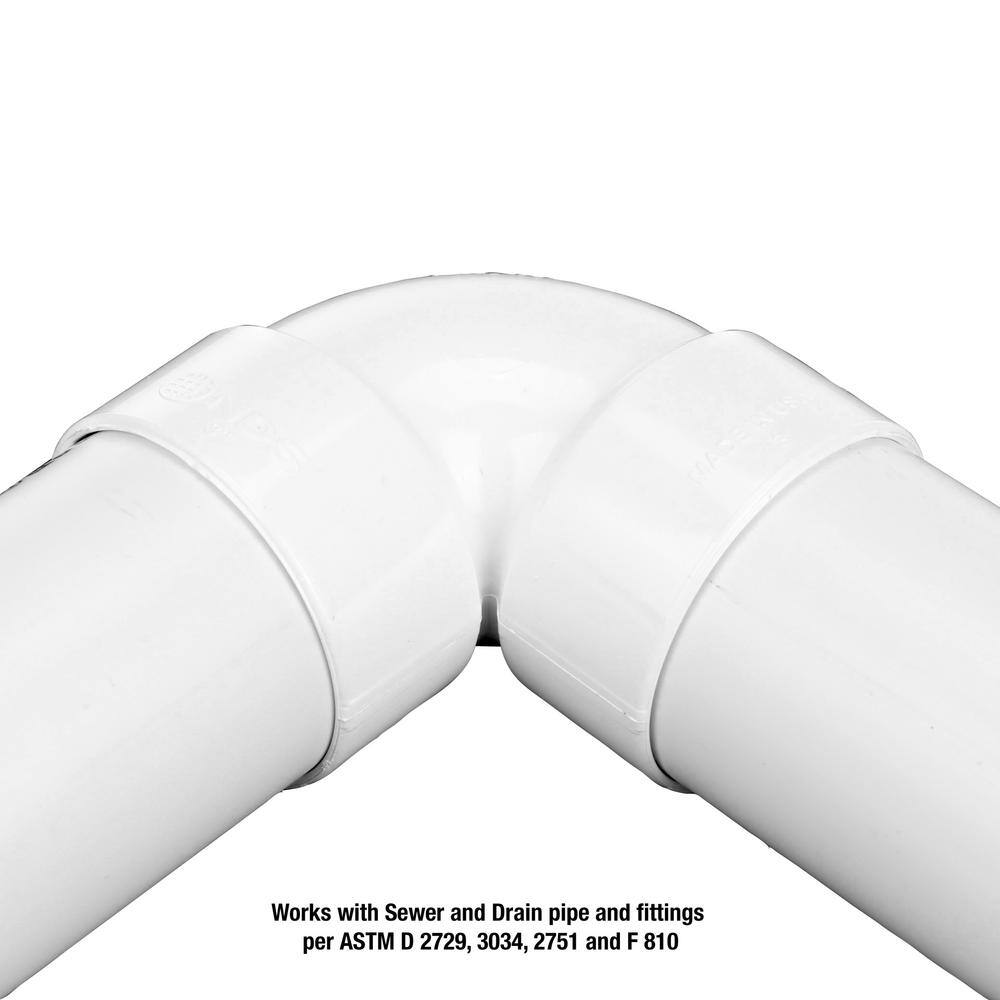 NDS 3 in. PVC 90-Degree Elbow Fitting 3P02