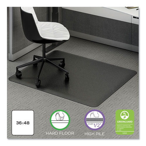 Deflecto Ergonomic Sit Stand Mat | 48 x 36， Black | DEFCM24142BLKSS