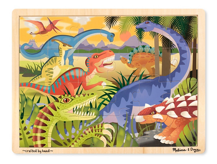 Melissa and Doug Dinosaur Jigsaw (24Pc) - Dinosaur Toy