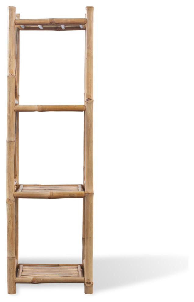 vidaXL Bamboo Shelf 5 Tiers Display Shelving Unit Rack Stand Organizer Storage   Asian   Bookcases   by vidaXL LLC  Houzz