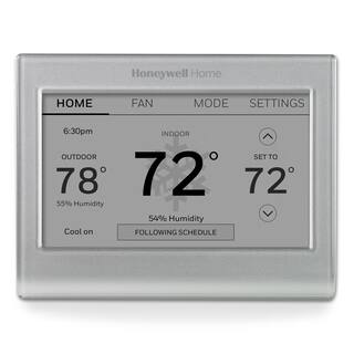 Honeywell Home Wi-Fi Smart Color 7-Day Programmable Smart Thermostat with Color-Changing Touchscreen Display RTH9585WF