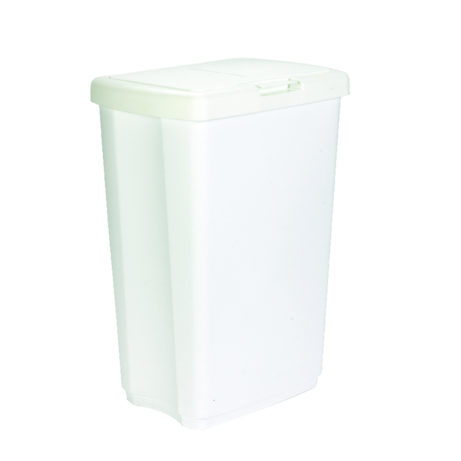 Rubbermaid 13.25 gal White Plastic Spring Top Wastebasket