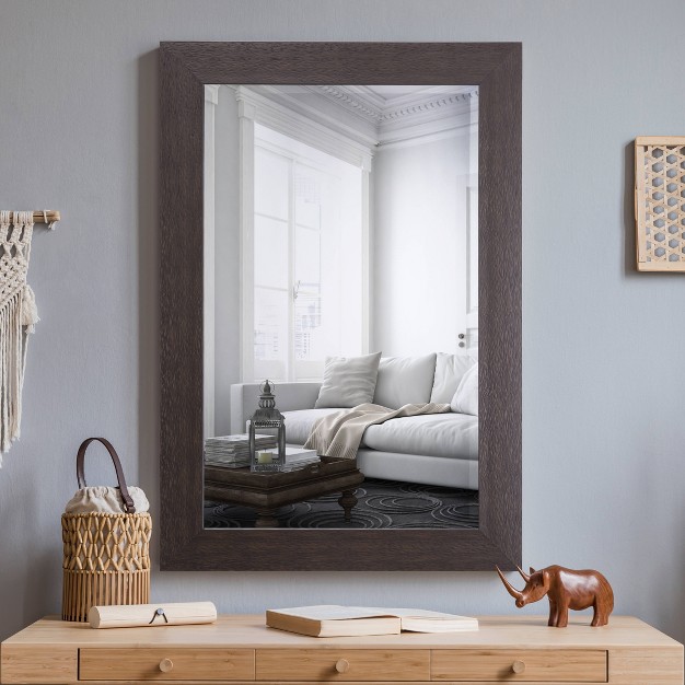 Decorative Wall Mirror With Beveled Edge Black Yosemite Home Decor